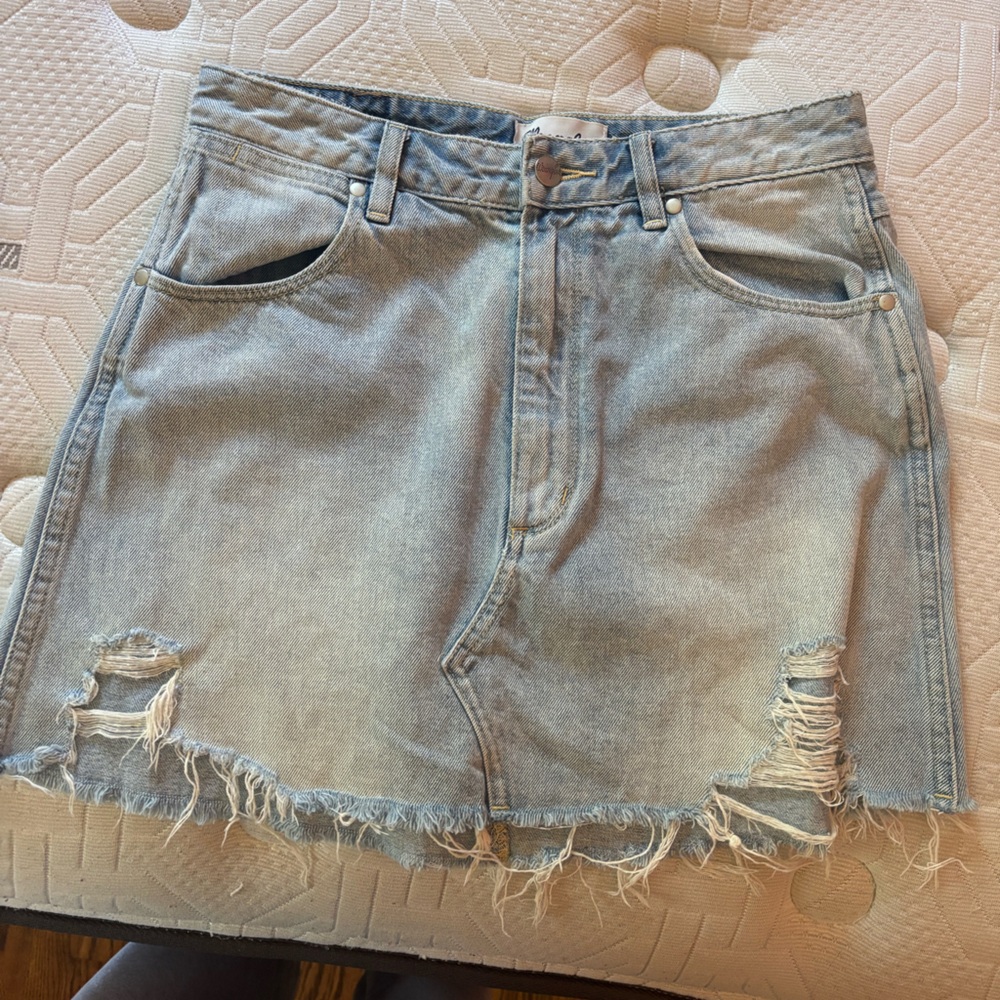 Vintage Wrangler Light Blue Denim Skirt